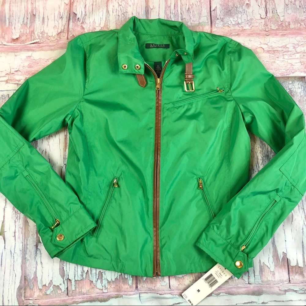 NWT Ralph Lauren Buckle-Collar Mockneck Jacket